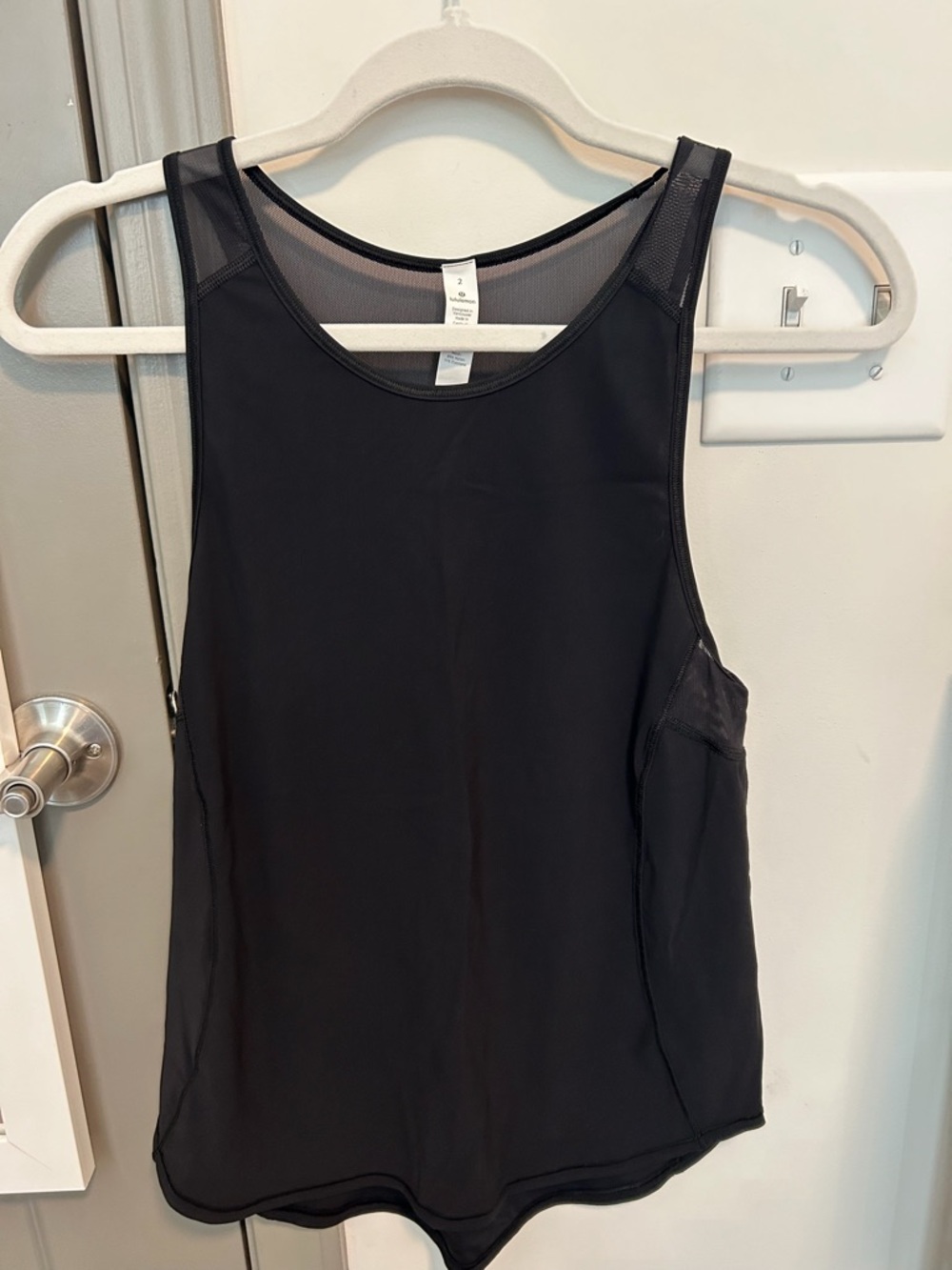 lululemon athletica Black Performance Mesh-Back Tank